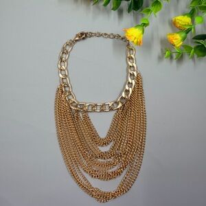 Unique Vintage Y2K Gold Chain Ankle Bracelet with Dangles